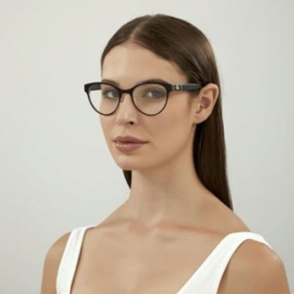 Gucci GG1114O 003 Eyeglasses Gold/Red 52mm Cat Eye Frame - Picture 3 of 12